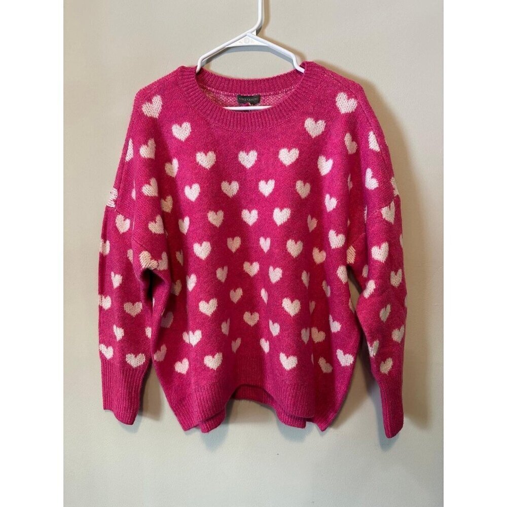 Vince Camuto Women's Long Sleeve Crewneck Valentine's Day Sweater Size Large - Picture 3 of 10